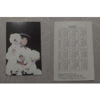 Карманный календарик. Цирк.1989 год