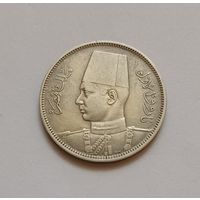 5 пиастров, 1937г. 835 пр., Фарук I. Египет.