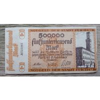 Werty71 Германия 500000 марок 1923 банкнота Гроссгельд Фюрт Франкония