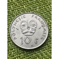 Французская Полинезия 10 франков 1975 г.