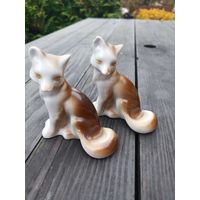 Фарфоровая статуэтка "Лисята" Полонский ЗХК 1973-1991 2 шт