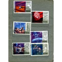 СССР, 1972, 15 лет космической эры, серия 6м  гашен