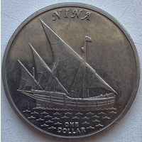 Острова Гилберта (Кирибати) 1 доллар 2016 г. Парусник Колумба Нинья. Корабль