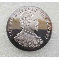 Короли Германии. Королевство Бавария 1806-1918. Людвиг II Баварский. Серебро 999. Проба.