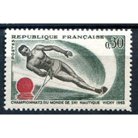Франция - 1963г. - Чемпионат мира по лыжным гонкам - 1 марка - полная серия, MH [Mi 1449]. #2-Fr-59-A-1