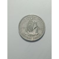 Восточные Карибы 25 центов 1965 года .