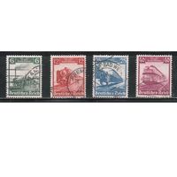 Германия(Рейх)-1935,(Мих.580-583)  гаш. ,  Железная дорога, Паровозы (полная серия)