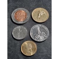 Руанда 5,10,20,50,100 франков 2007- 2011 Unc