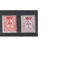 Новая Каледония-1915,(Мих.108-109)  * , Фауна, ,Надп.,Красный Крест(полная серия)