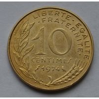 Франция, 10 сантимов 1974 г.