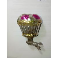 Игрушка на ёлку ,  Пирог , винтаж , стекло , СССР .