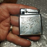 Винтажная зажигалка Гагарин Космос производство Огонек , ссср