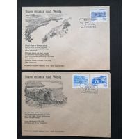 Польша 1982 Два КПД с полной серией марок "Старые города Польши на берегах Вислы" (спецгашение) Mi.2833-2835 каталог 1.20 евро