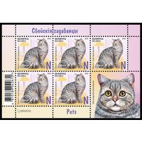 БЕЛАРУСЬ  2025  Малый лист "Детская филателия. Домашние питомцы"  MNH
