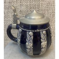 Пивная кружка Бирштайн Art Deco Barley and Hops MR 2752  Marzi & Remy. Германия. Высота 14 см.