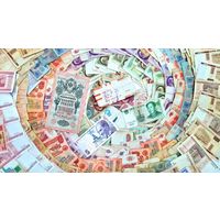 РАСПРОДАЖА ОТ 1 РУБЛЯ!!! Сборный лот-406 банкнот. ЦР,СССР, Беларусь, Турция, Китай+ пачка 10 рублёвок 1961 Состояние на фото.