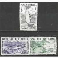 Папуа Новая-Гвинея. 3-я Годовщина Южно-Тихоокеанских спортигр. 1969г. Mi#158-60. Серия.