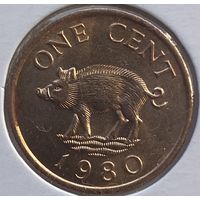Бермуды 1 цент 1980 г. В холдере