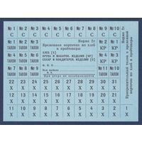 СССР, временная карточка на хлеб и продтовары 1960-1980 г., норма 2с (карточка на чрезвычайные случаи)