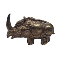 Статуэтка миниатюра Носорог Бронза