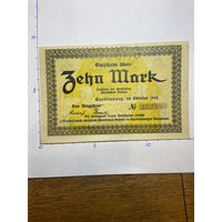 Германия нотгельд 10 марок 1918 г.- Квидленбург - 2001