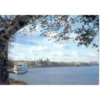 Чистая открытка. Углич. Вид с Волги. Фото Гидиримского. 1985