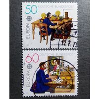 Марки Германия 1979 год История почты Серия из 2-х марок
