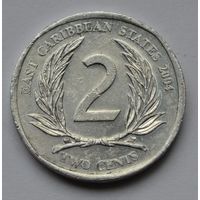 Восточные Карибы, 2 цента 2004 г.