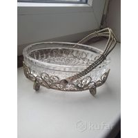 Ваза  СССР .Мельхиор, скань.