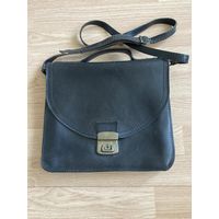 Деловая сумка, натуральная кожа, ретро