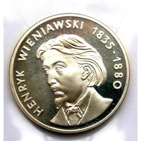 Польша 100 зл. Генрих Венявский.1979г. PROOF. Патина. 30000 шт.