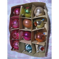 Набор ёлочных игрушек времён СССР ШАРЫ