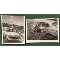 Два фото одного авто. 1960-е. 7х9.5 см. Цена за оба.