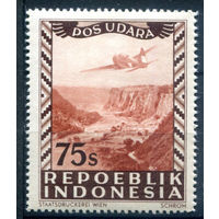 Индонезия - 1947/48г. - локальные марки, местные мотивы, авиация, авиапочта, 75 S - 1 марка - MNH [Mi 32]. #4-W2-113-A-2