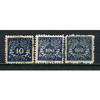 Польша - 1919 - Цифры. Dienstmarken - 3 марки. Гашеные.  (Лот 1JJ)-TG2P35