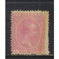 Испания Колонии Пуэрто-Рико 1891 Надп #90*