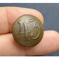 Пуговица РИА полк N43, 1830-1862, сохран!
