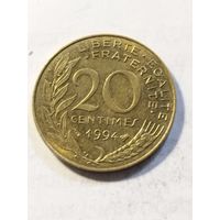 Франция 20 сантим 1994