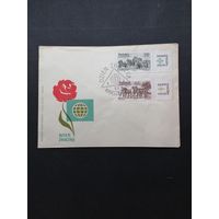 Польша 1965 КПД с полной серией марок с купонами "День почтовой марки" (спецгашение) Mi.1621-1622 каталог 1.50 евро