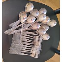 Ложки и вилки мельхиор СССР.