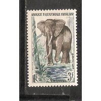 ФФ2 Африканская Экваториальная Франция 1957 Слон