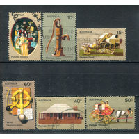 Австралия - 1972г. - жизнь первопроходцев в Австралии - 6 марок - гашёные. #3-WB-85-KS-1