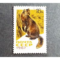 Марка СССР 1967 год Пушные звери