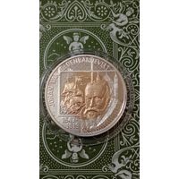 Нидерланды 10 евро1997 парусник Oldenbarnevelt серебро биметалл