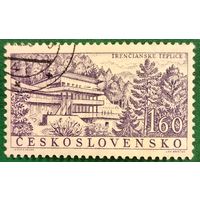 Чехословакия 25 июня 1958. Открытый бассейн Зелёная лягушка в городе Тренчьянске-Теплице