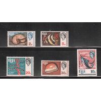 Фиджи-1969(Мих.233-244) , ** ( 1 м - *) , Морская  Фауна, Рыбы, Раковины