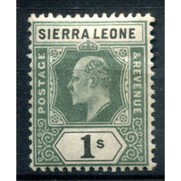 Британские колонии - Сьерра-Леоне - 1903г. - король Эдуард VII, 1 Sh - 1 марка - MH [Mi 51]. #4-B5-118-A-1