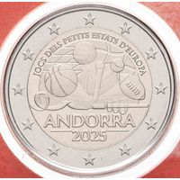 2 евро 2025 Андорра Игры малых государств Европы BU