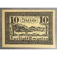 Нотгельд Австрия Гмунден, 10 геллеров 1920 год