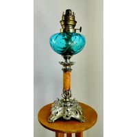 Антикварная керосиновая  лампа Франция Art Nouveau 1890-1910 гг
